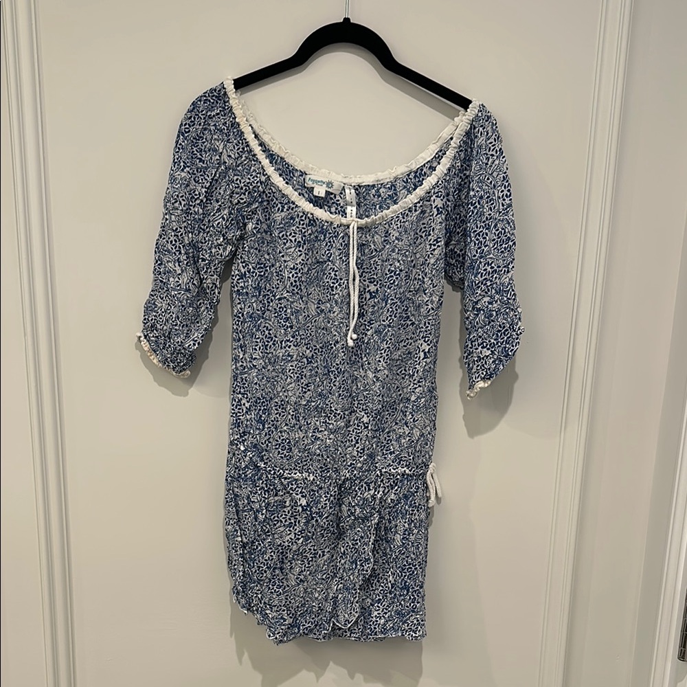 Floral Blue Poupette St. Barth Cover Up